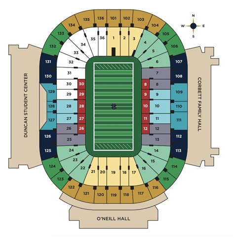 notre dame seat view|notre dame stadium layout.